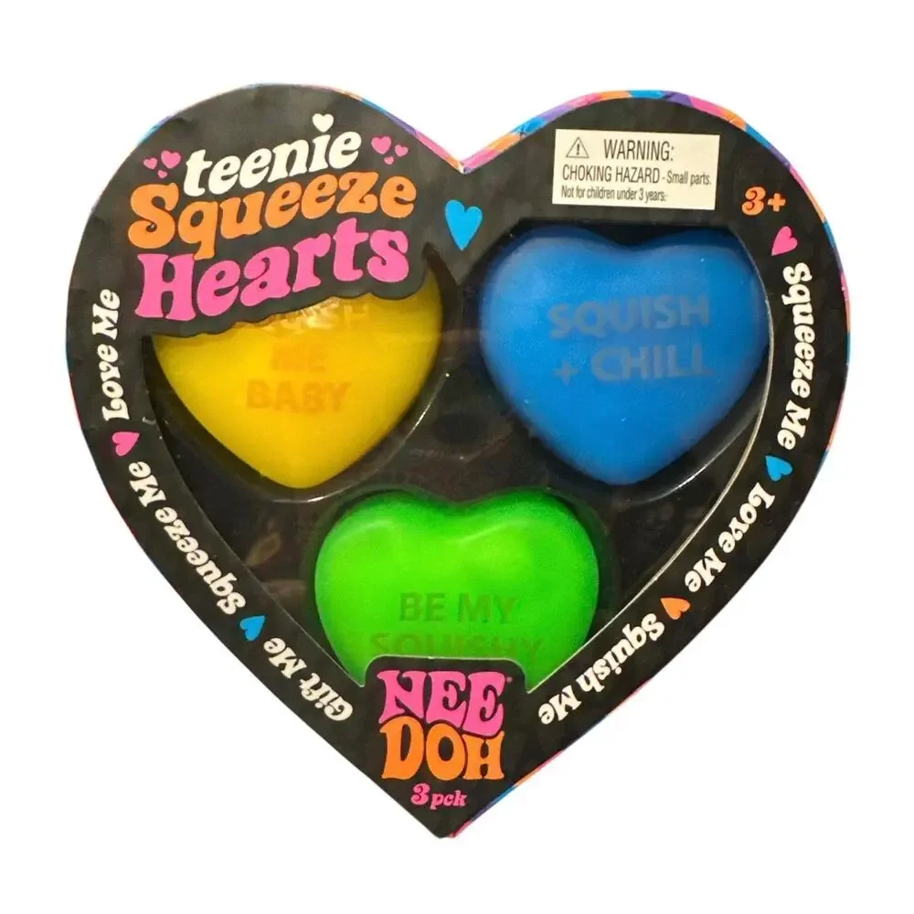 2x SchyIIing Needoh 2026 Heart  Stress Ball Silicone Squeeze Ball Sensory Toy - Picture 3 of 5